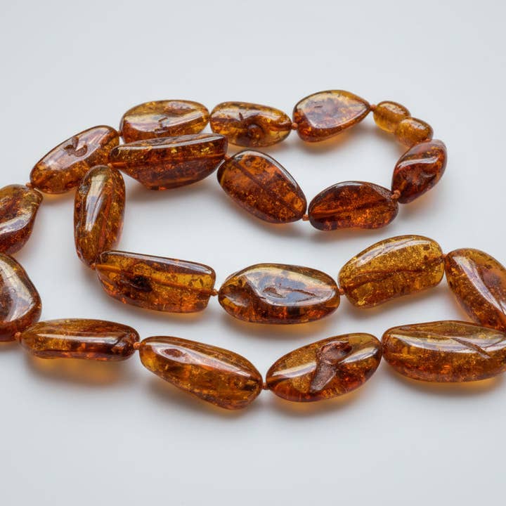 Oval Cognac Amber necklace for wholesale by Amber House