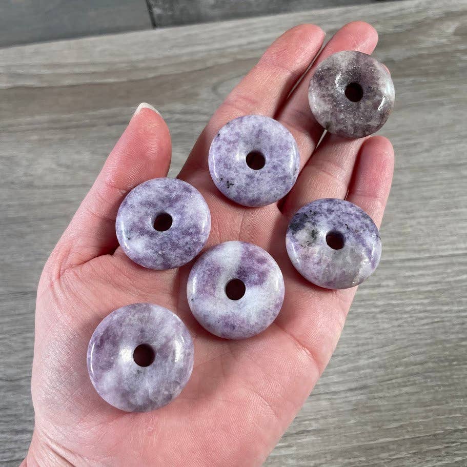 Keystone Crystals - Wholesale Spiritual Stone/Crystal - Donut Pi Stone 30mm Gemstone Pendant –  Strung or Plain35