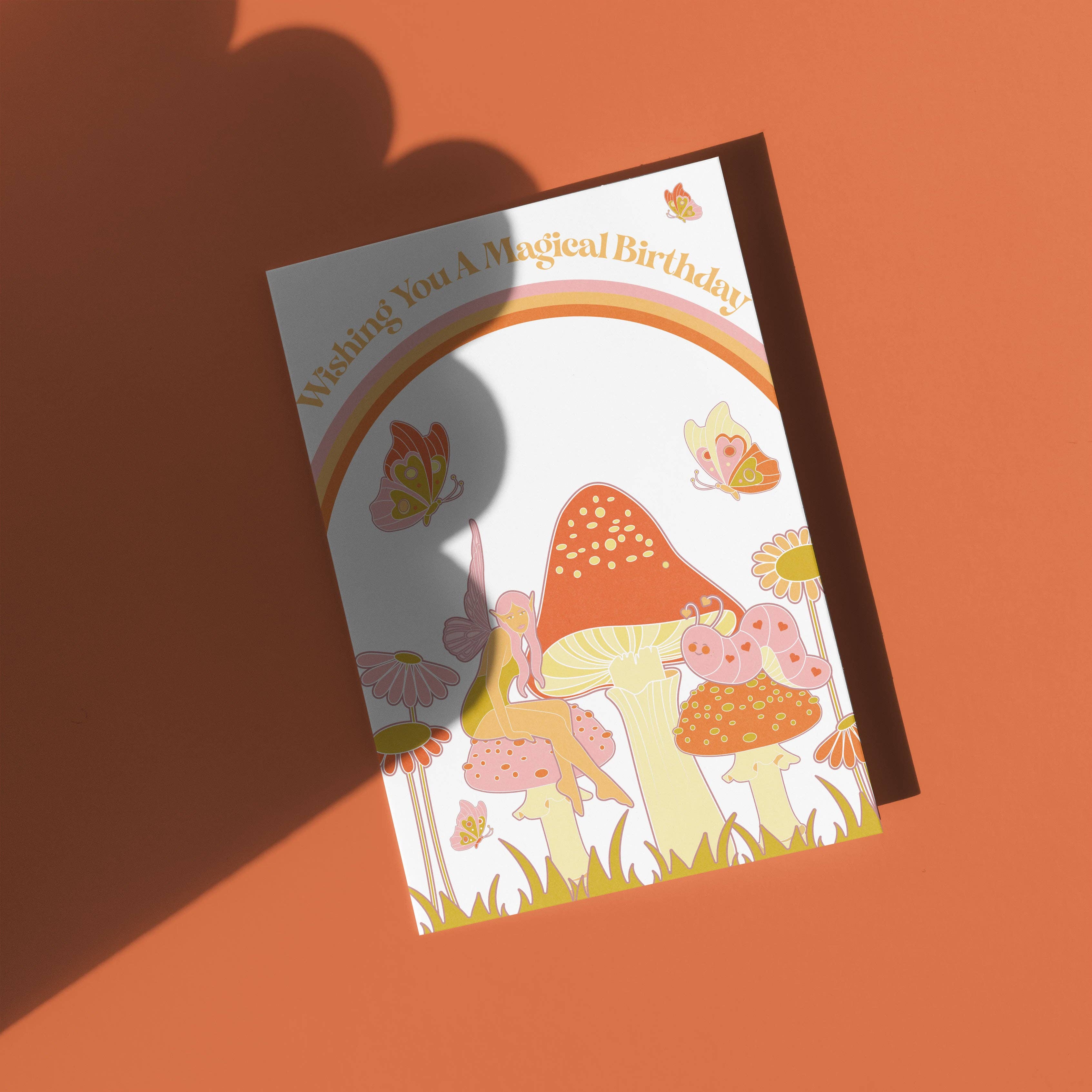 Harley and J - Wholesale Birthday card - Wishing You A Magical Birthday Fairy- Vintage Greeting Card