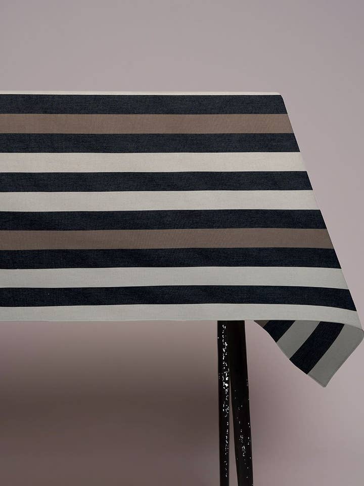 BOULEVARD RASPAIL TAUPE tablecloth for wholesale by Les Toiles du Soleil