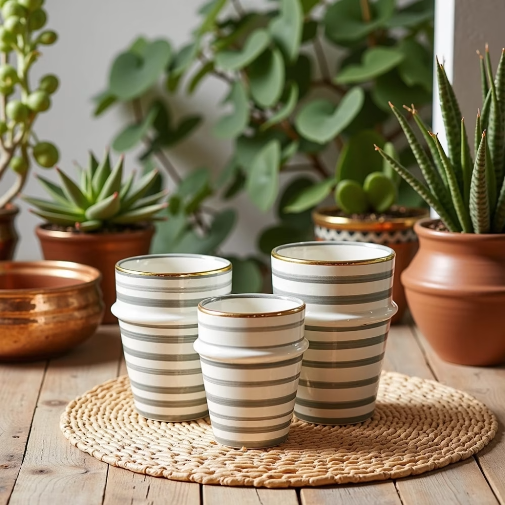 High crafty - Vente Tasse à café/thé - Tasses en céramique marocaine faites à la main avec ornements en or pur25