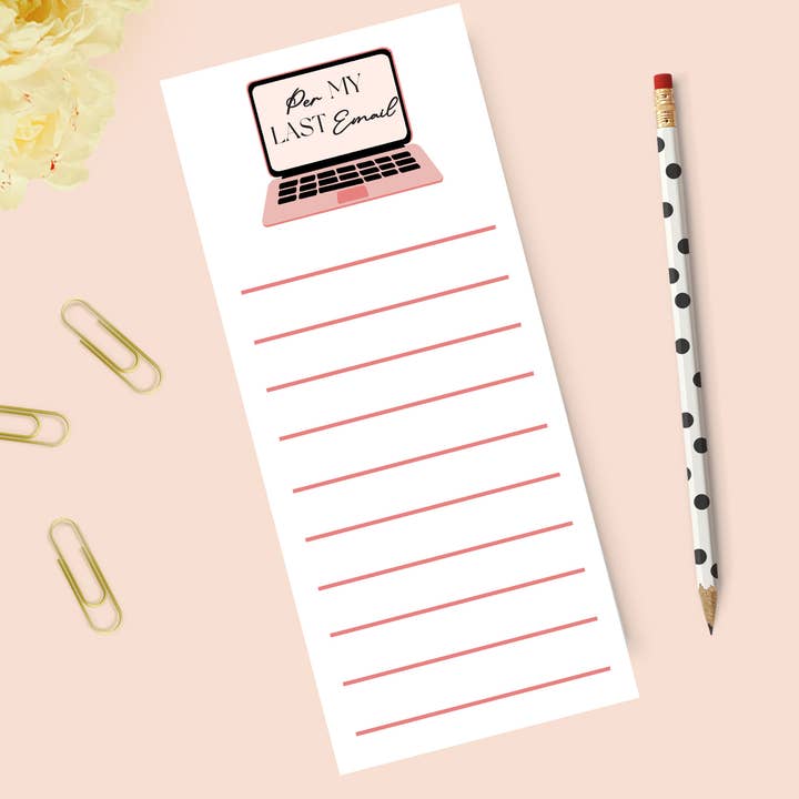 Per My Last Email Notepad - Funny Work Notepad for wholesale by The Stylish Scribe