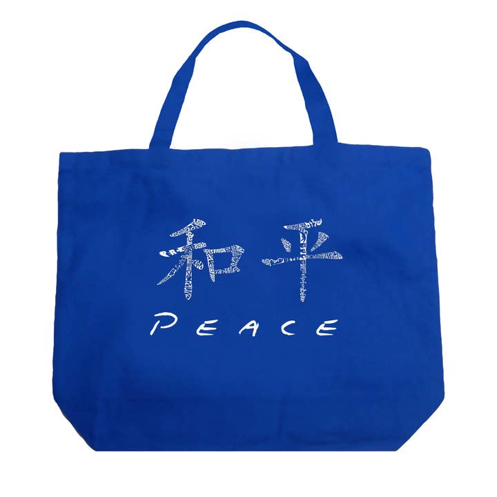 LA Pop Art - Wholesale Tote Bag - Unisex - LA Pop Art Word Art Tote Bag - CHINESE PEACE SYMBOL7