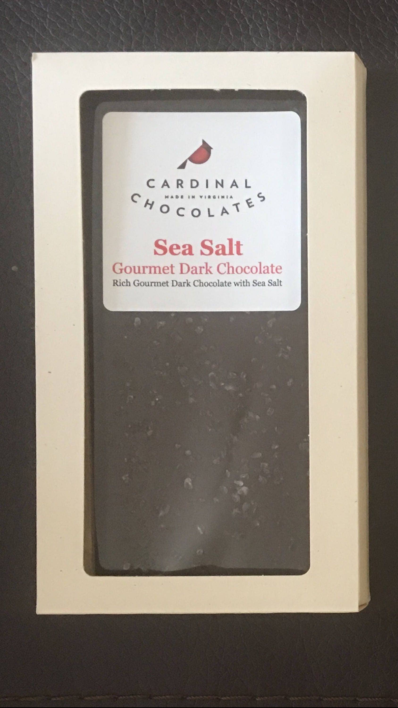 Cardinal Chocolates - Wholesale Chocolate Bar - Sea Salt Gourmet Dark Chocolate Bar 4oz1