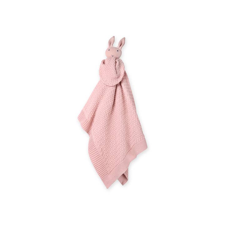 Viverano Organics - Wholesale Bedding Blanket - Kids & Baby - Moss Knit Baby Blanket+Bunny Ring Rattle Gift Set (Organic)2