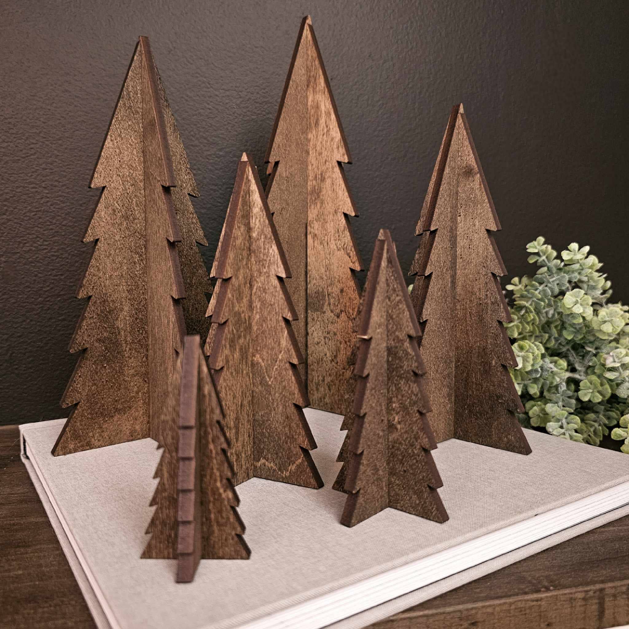 BD Lasers INC. - Vente Décoration de Noël - Remplisseur de table en bois teinté 3D pour Noël1