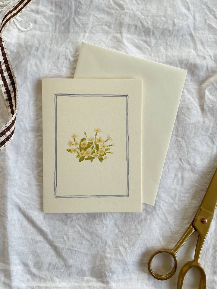 Primrose Petite Spring Card for wholesale by Annie Brougham Paper Goods.
