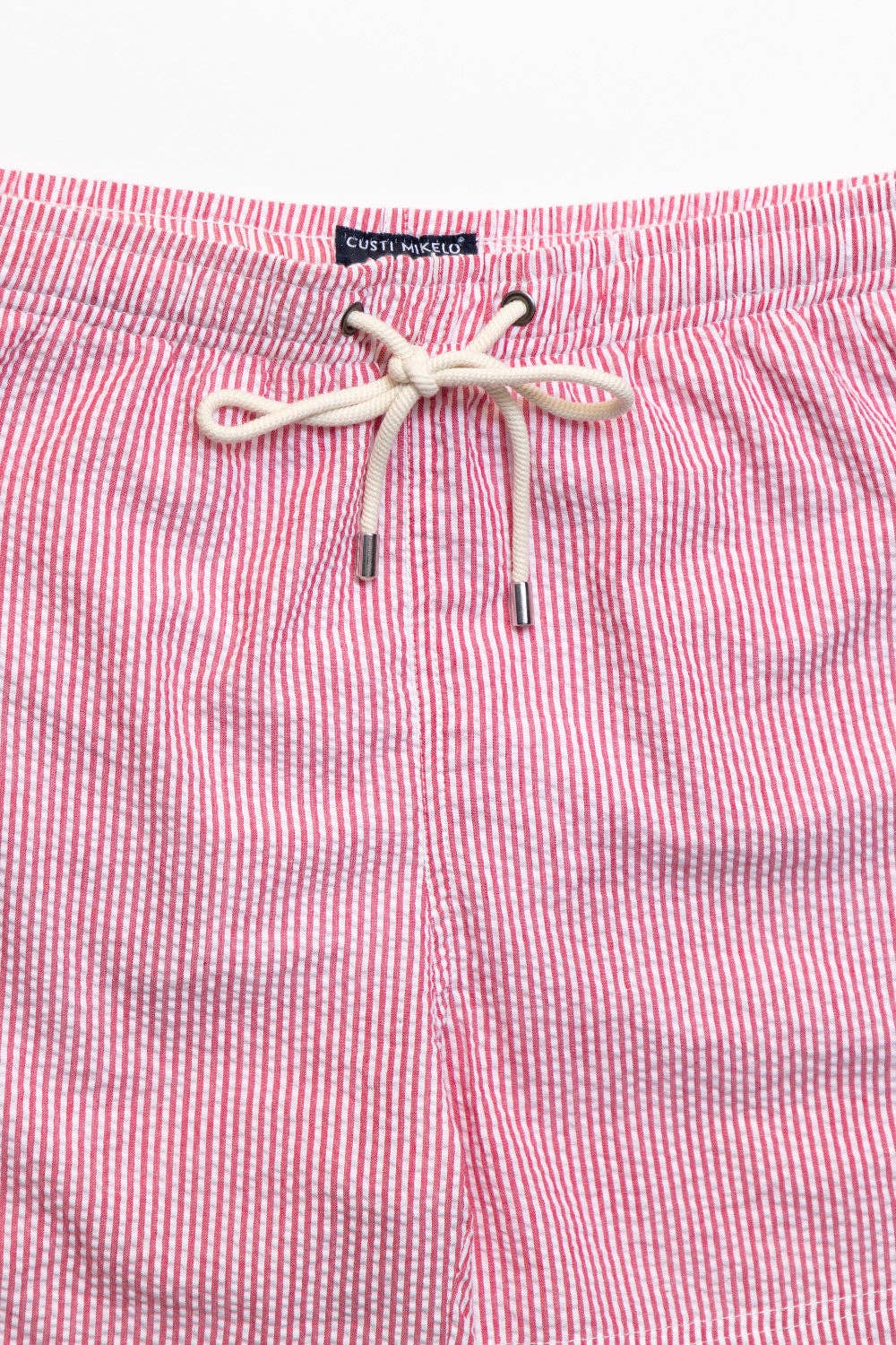 Custi Mikelo: Men's Clothing & Christmas Gifts - Wholesale Swim Shorts - Men's - Red Seersucker Swimsuit5