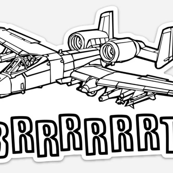 Autocolante Vinil Thunderbolt Tank Killer Vintage A10 por atacado de Bellavance Ink