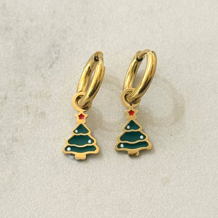 Cassette Barcelona - Wholesale Hoop Earrings - Christmas Tree Hoop Earrings 0