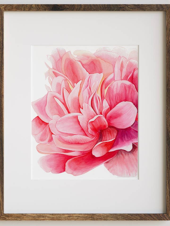 Petals of a Peony Print for wholesale by Jradartdesign