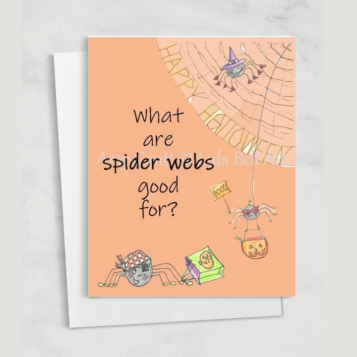 Halloween - Spooky Spiders Greeting Card for wholesale by Lula Bell Cards and Gifts