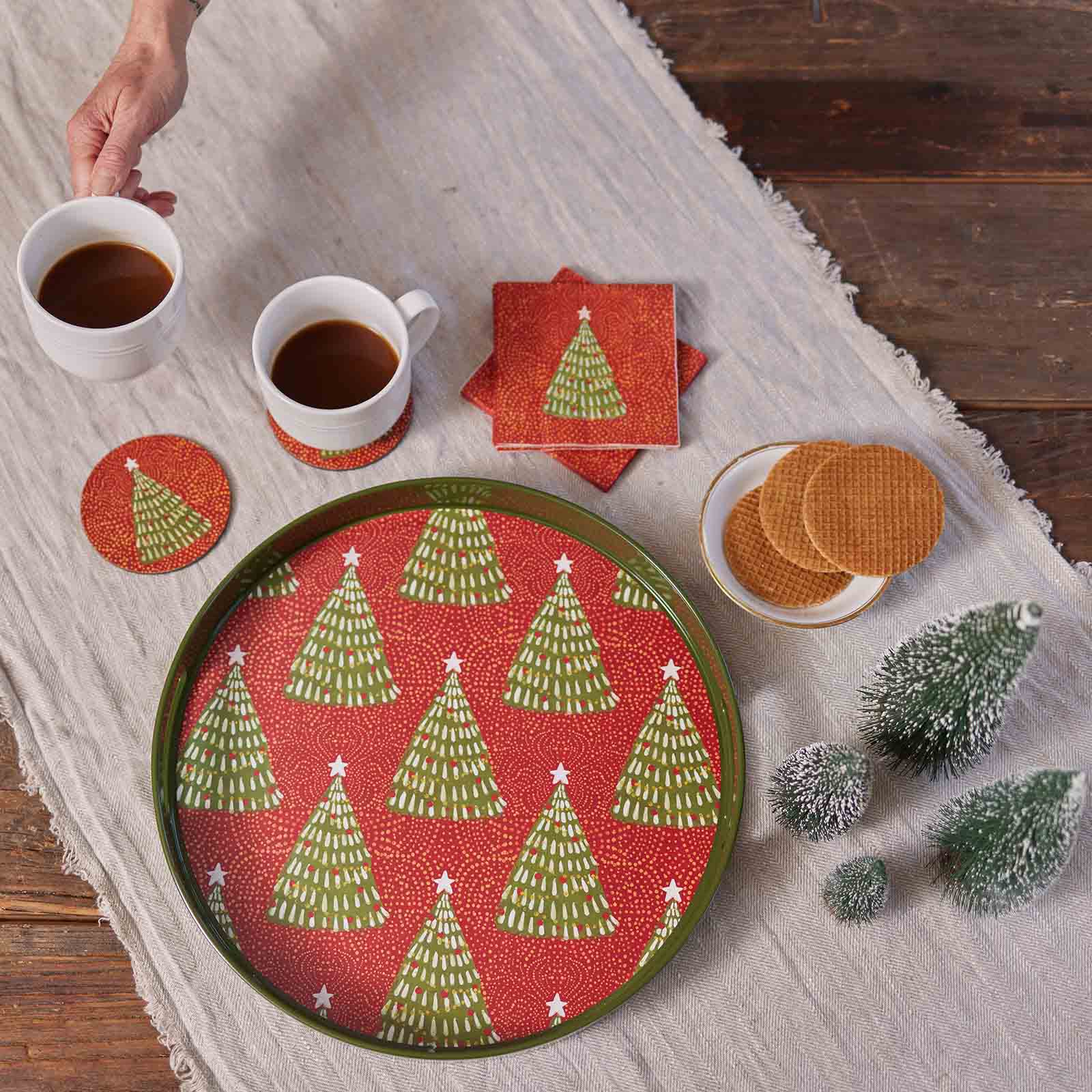 rockflowerpaper - Venta al por mayor Servilletas desechables - Servilletas de cóctel de papel con diseño de filigrana de árbol (paquete de 25)2