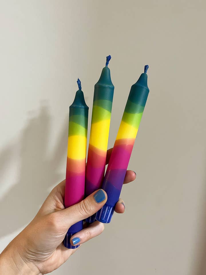 Rainbow Candle for wholesale by True North Chandlers - Candles