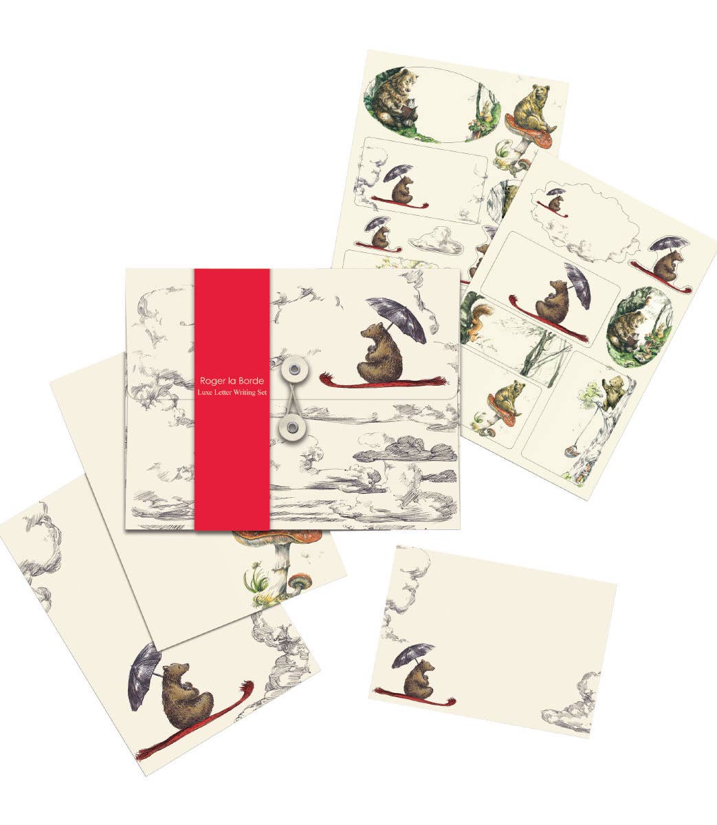 Roger La Borde - Wholesale Stationery/Notecard Set - Flying Bear Letter Writing Set  - WS 0781