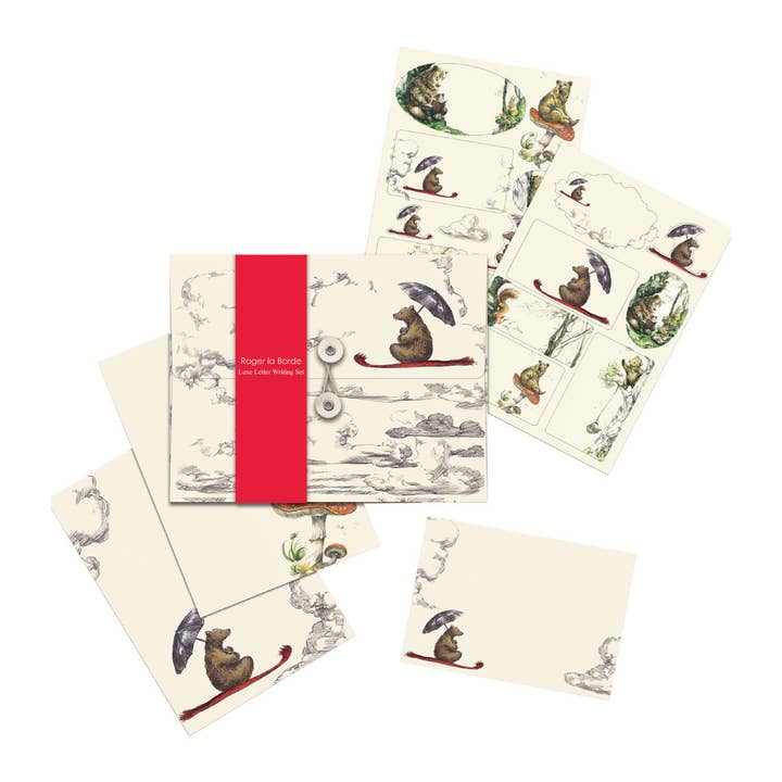 Roger La Borde - Wholesale Stationery/Notecard Set - Flying Bear Letter Writing Set - WS 0781