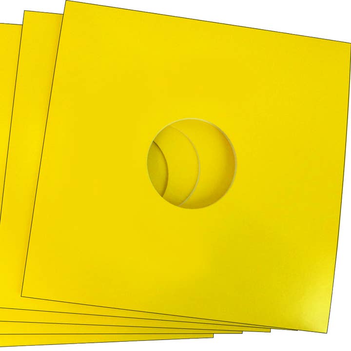 12" LP Vinyl Record Byte Jackor Täcker Gul w/hål för wholesale av Square Deal Recordings & Supplies