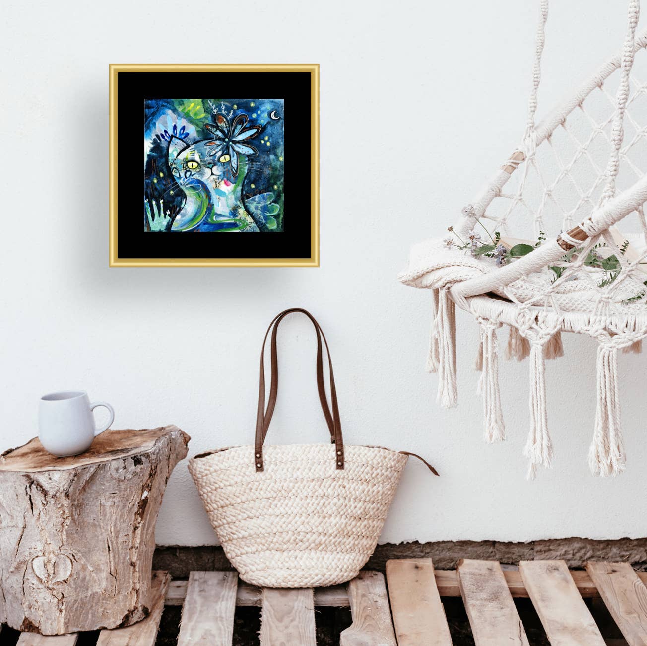 Alysse Hennessey Art - Wholesale Art Print - Art print "Firefly Kitty"  1