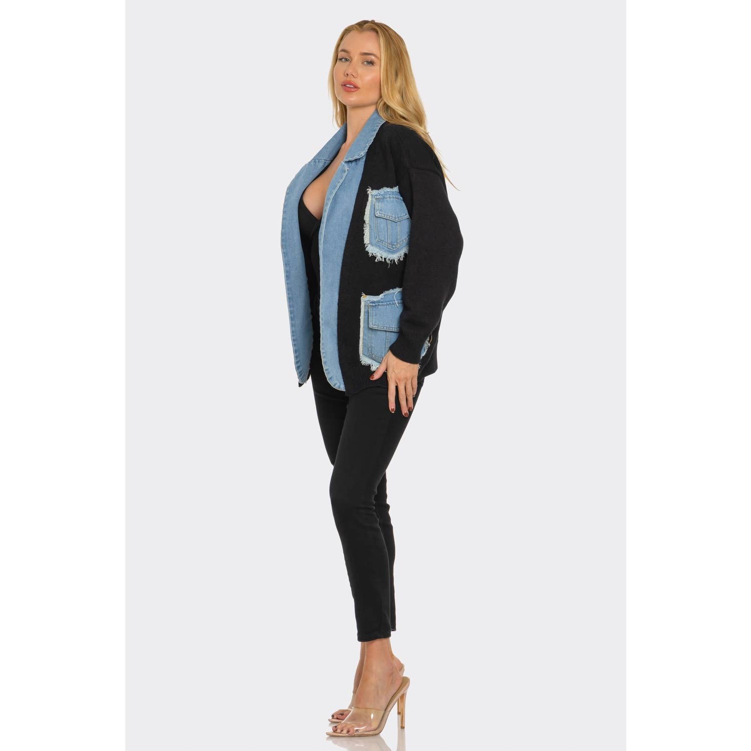 omgstyles - Wholesale Jas - Dames - Demi Denim Gezellige Jas1