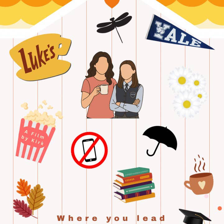 Gilmore Girls inspired cute collection sticker sheet - 13 cute stickers for wholesale by Lonely heart studio