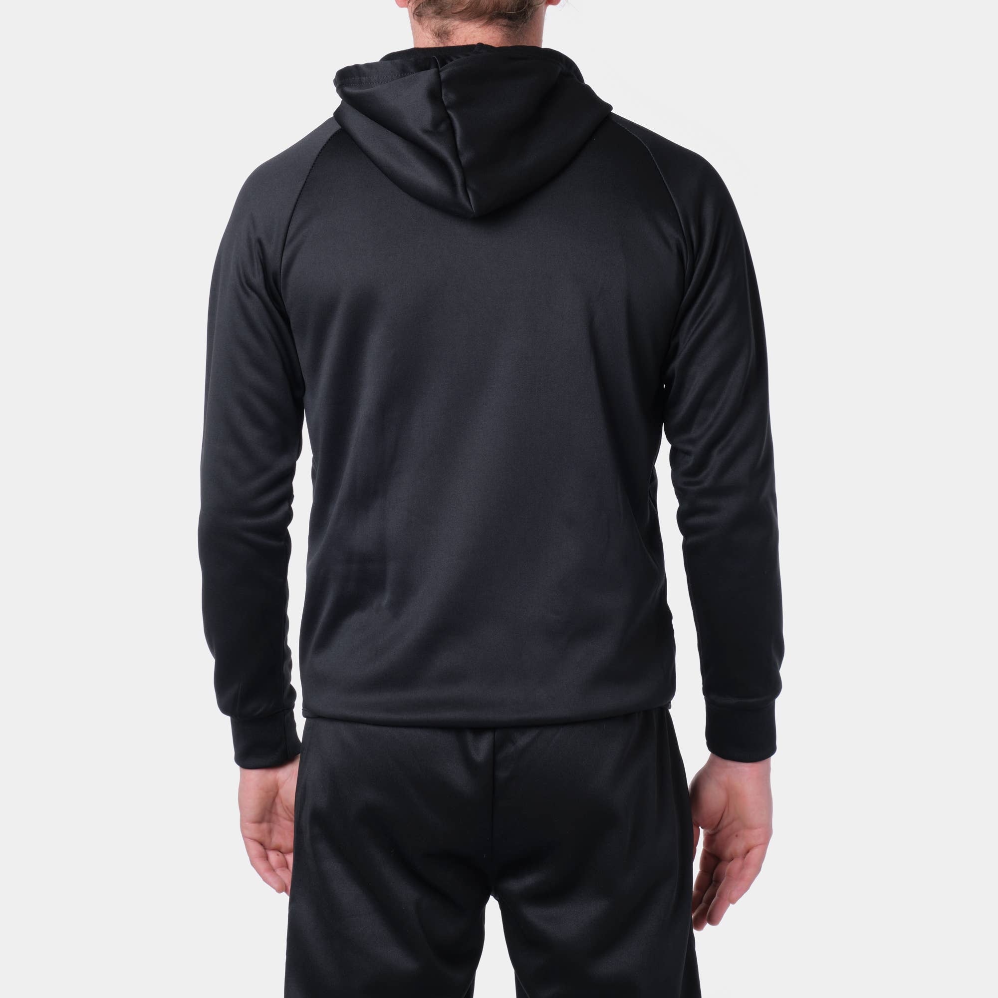 Sort Kento sort træningssæt til mænd med joggers og hættejakke for engroshandel på Faire8