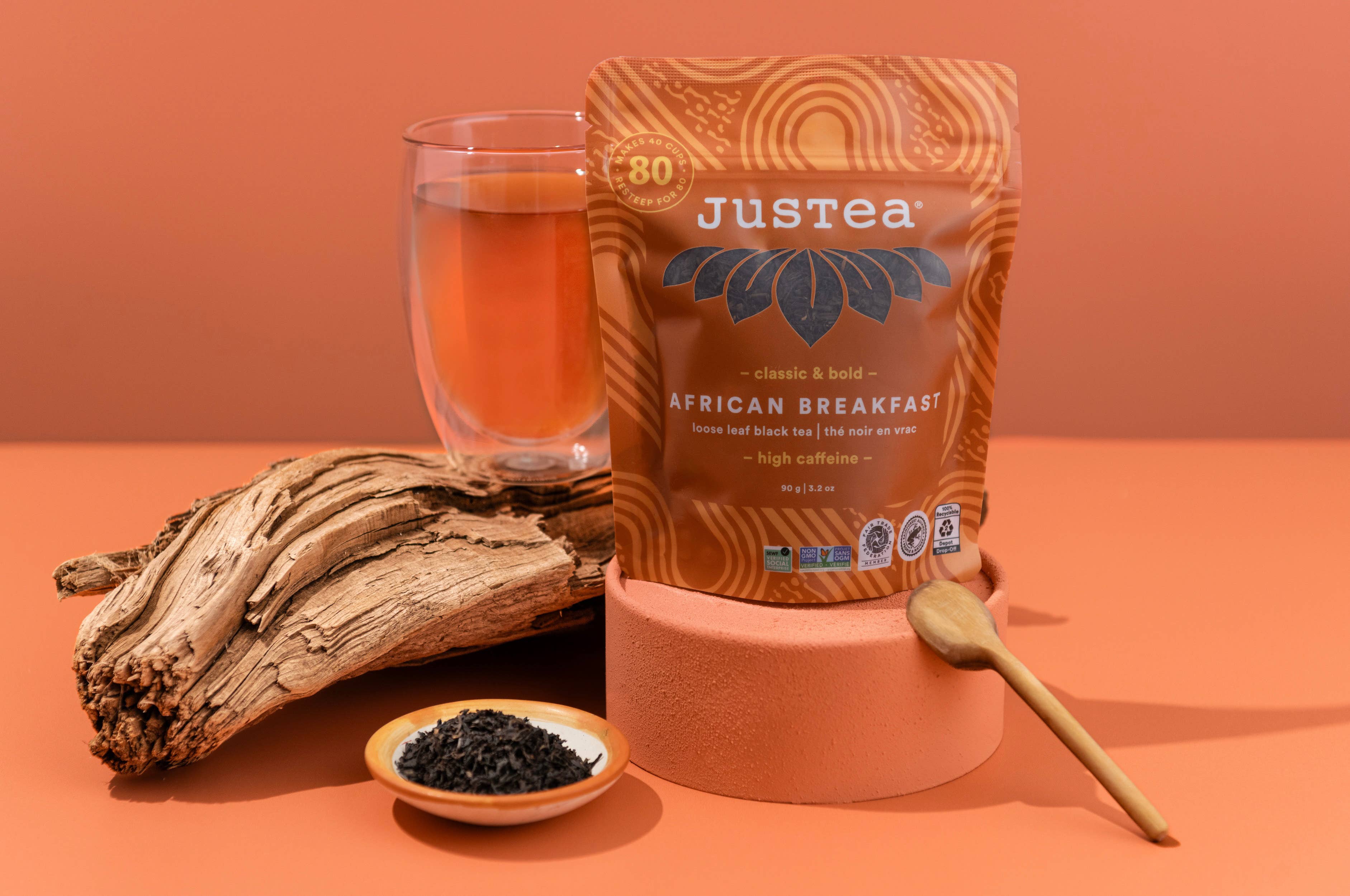 JusTea – Chá solto por atacado – Bolsa Stand-Up African Breakfast - Comércio Fair-Trade, Chá Preto5