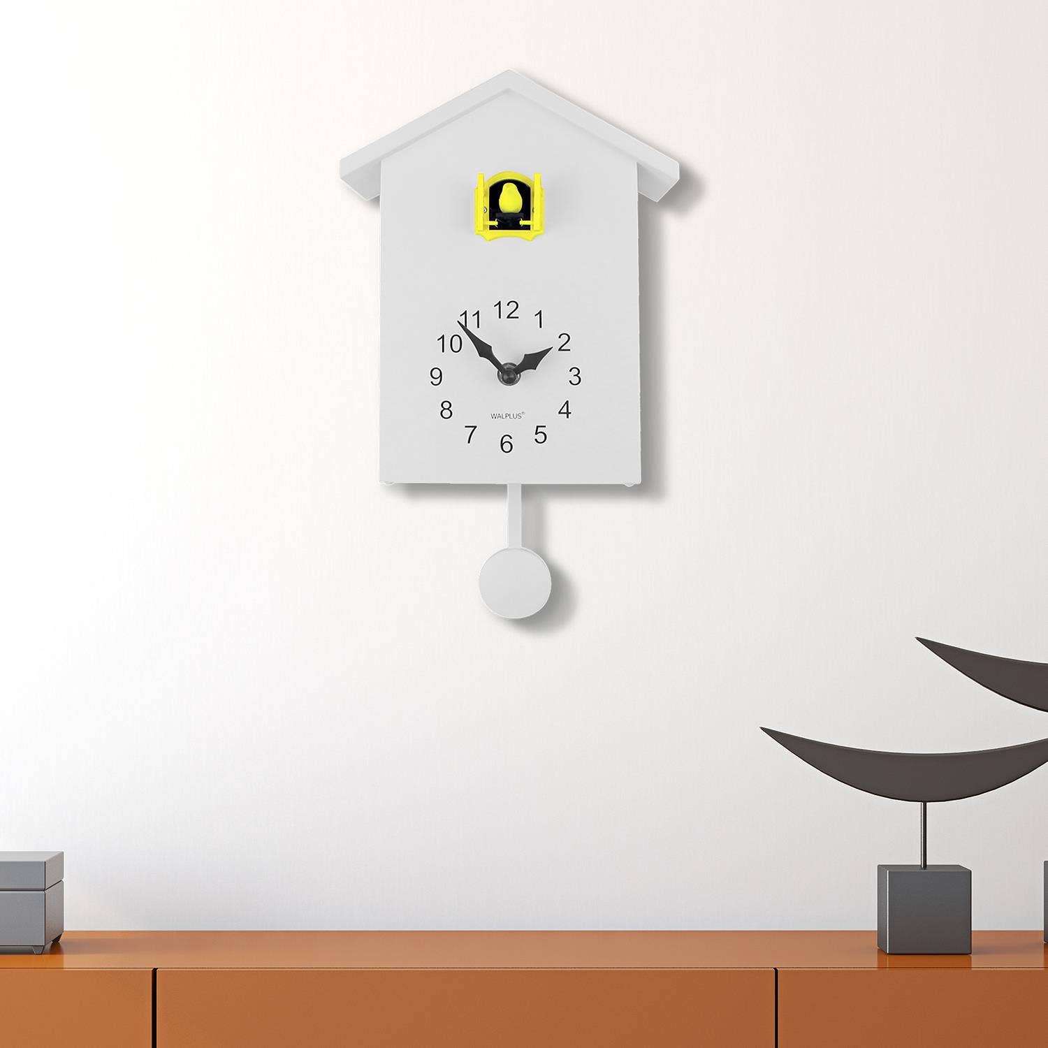 Walplus - Wholesale Wall Clock - White Cuckoo Clock - Yellow Window6