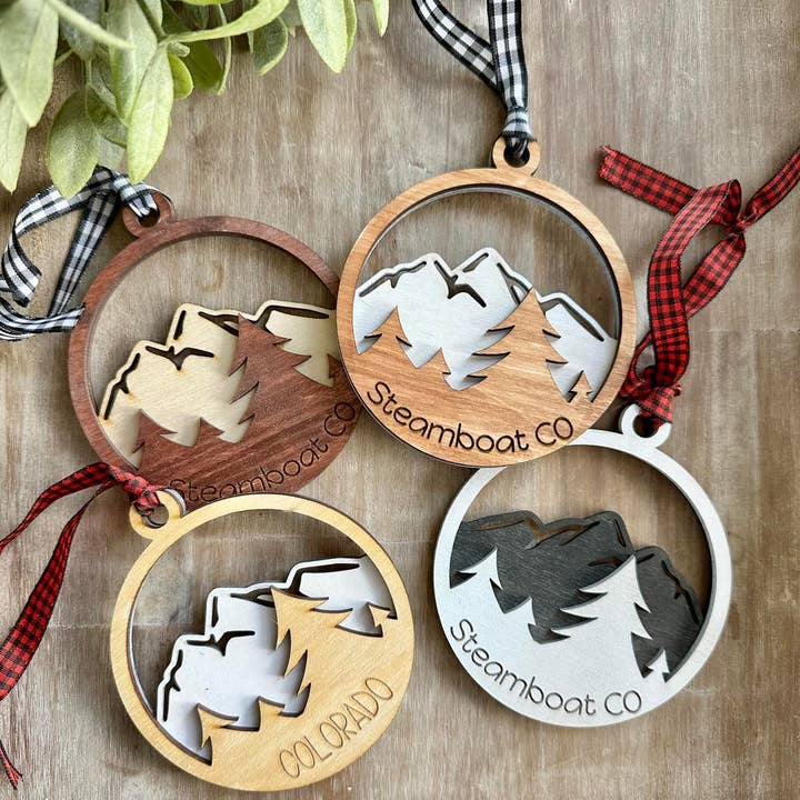 True Life Concepts - Wholesale Ornament - Mountain christmas ornaments, colorado gifts for tourists