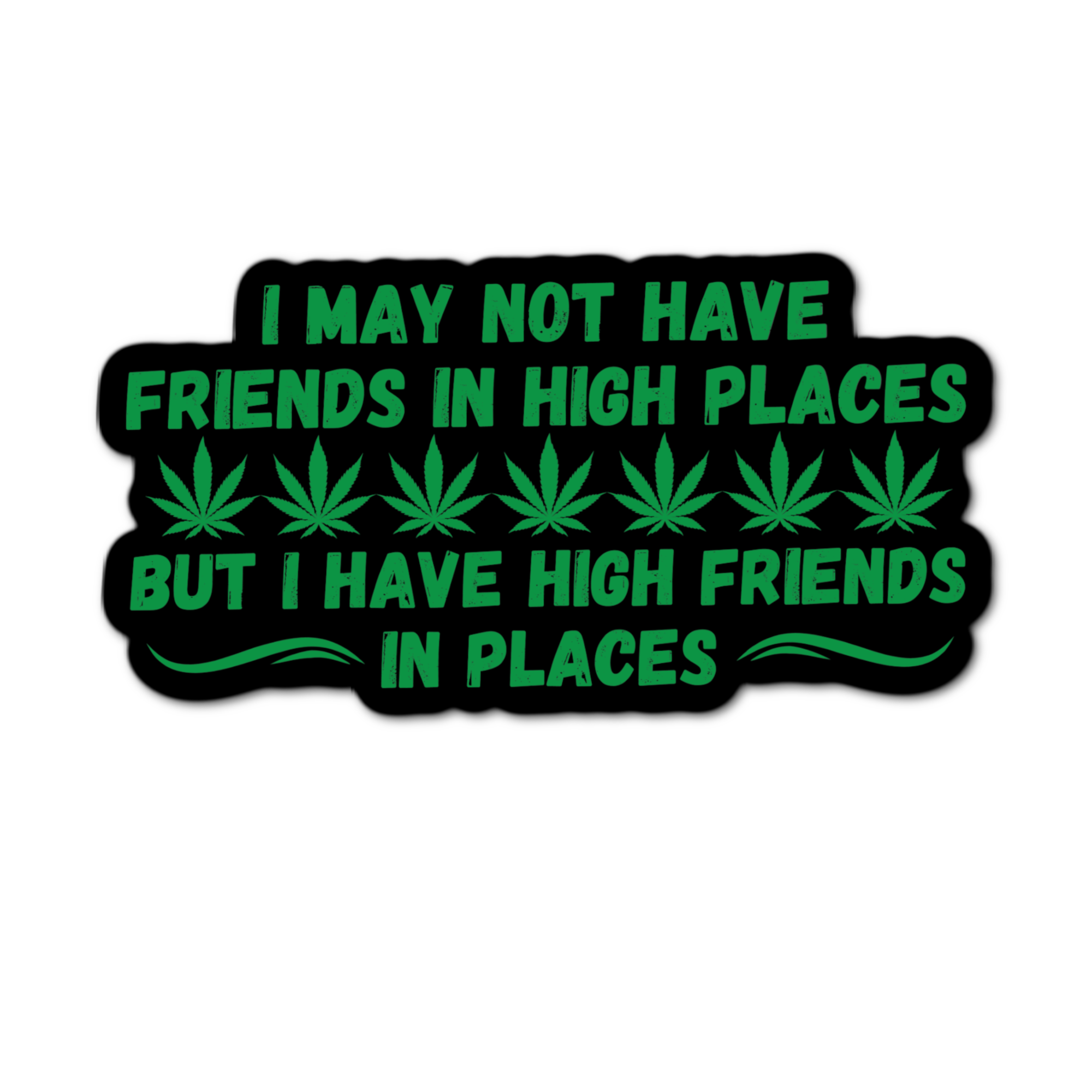 Jazzy Pop Stickers - Wholesale Sticker - 4" High Places funny stoner hippie herb laminated sticker0