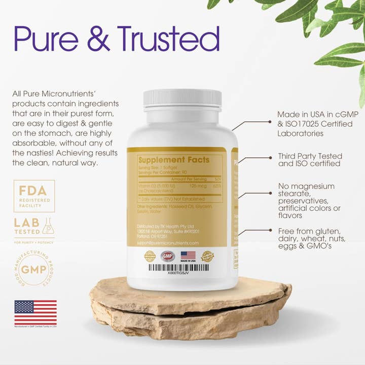 Pure Micronutrients - Wholesale Oral supplement/vitamin - Pure D3 5000IU2