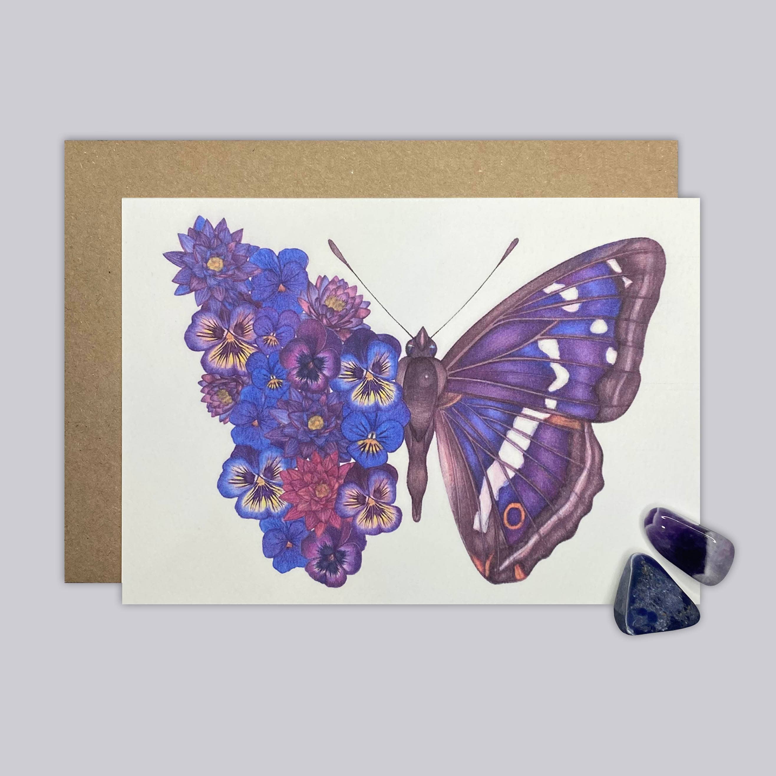 Autumn Bella Designs – wholesale Everyday greeting card – Flower Butterfly Illustration Card0