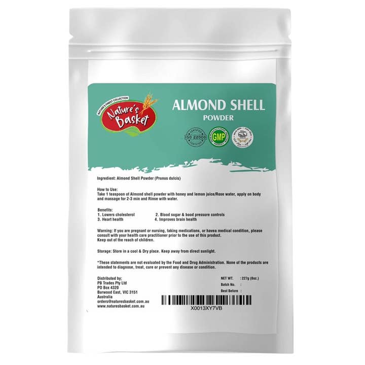 Natures Basket - Wholesale Protein/Superfood Powder - Nature's Basket Almond Shell Powder - 227 Grams