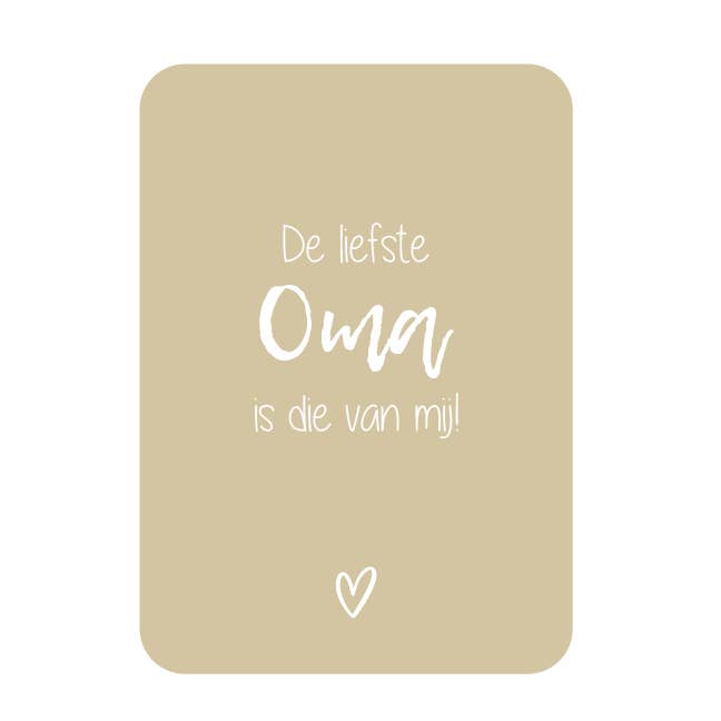 Kort A6 | Den bästa mormor/farmor är min! för wholesale av Labelgeluk