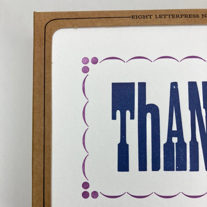 May Day Studio – postal de agradecimento por atacado – Obrigado! Cartão de tipografia3