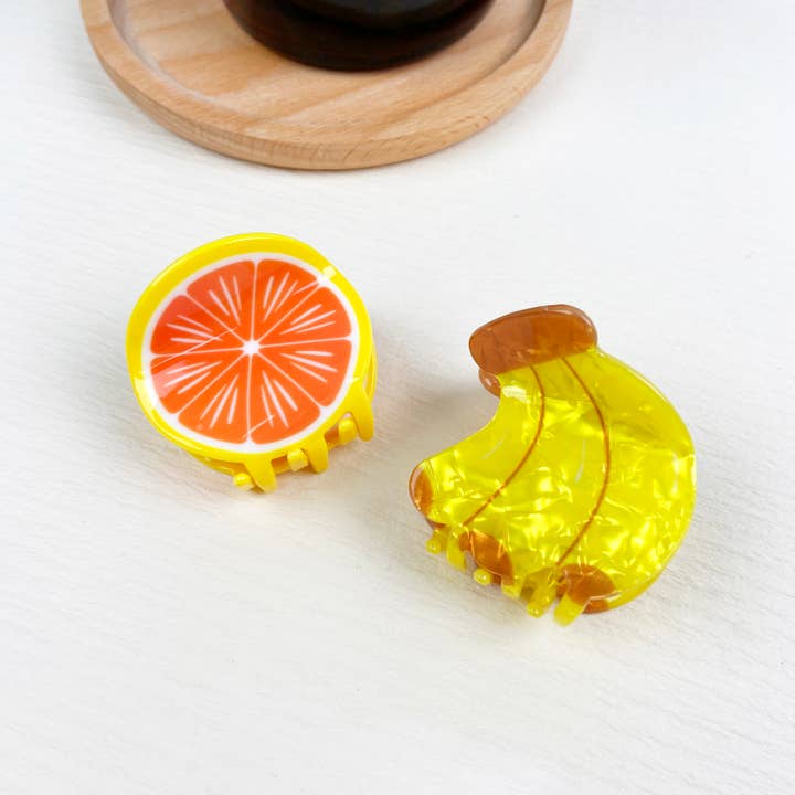TheDivaSoap - Vendita all'ingrosso Fermaglio per capelli - Donna - Fermagli per capelli pomelo a forma di banana piccola in acetato