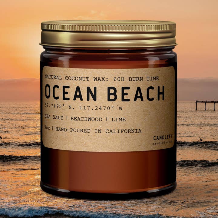 Geurkaars Ocean Beach, San Diego, Californië voor wholesale door Candlefy