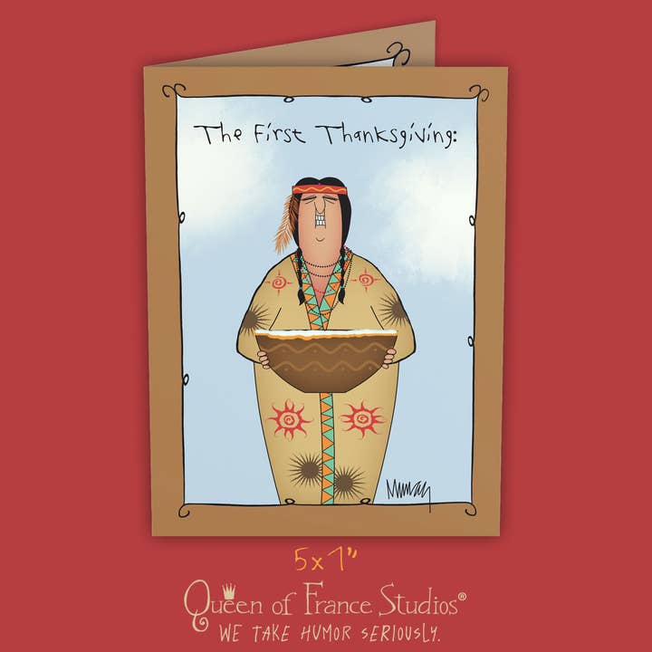 Yams With Teeny Marshmallows! Funny Thanksgiving Card for wholesale by Queen of France Studios