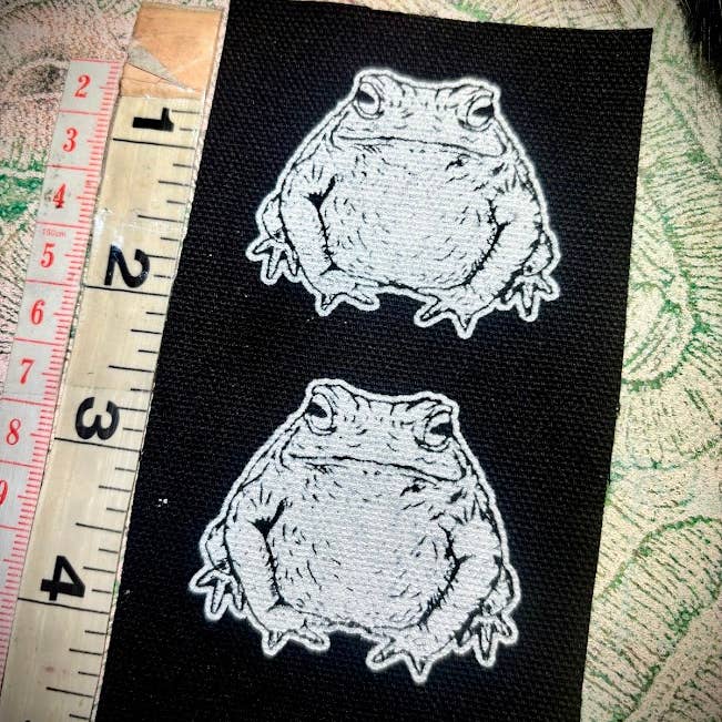 Three Raccoons - Wholesale Patch - two toads mini patch.1