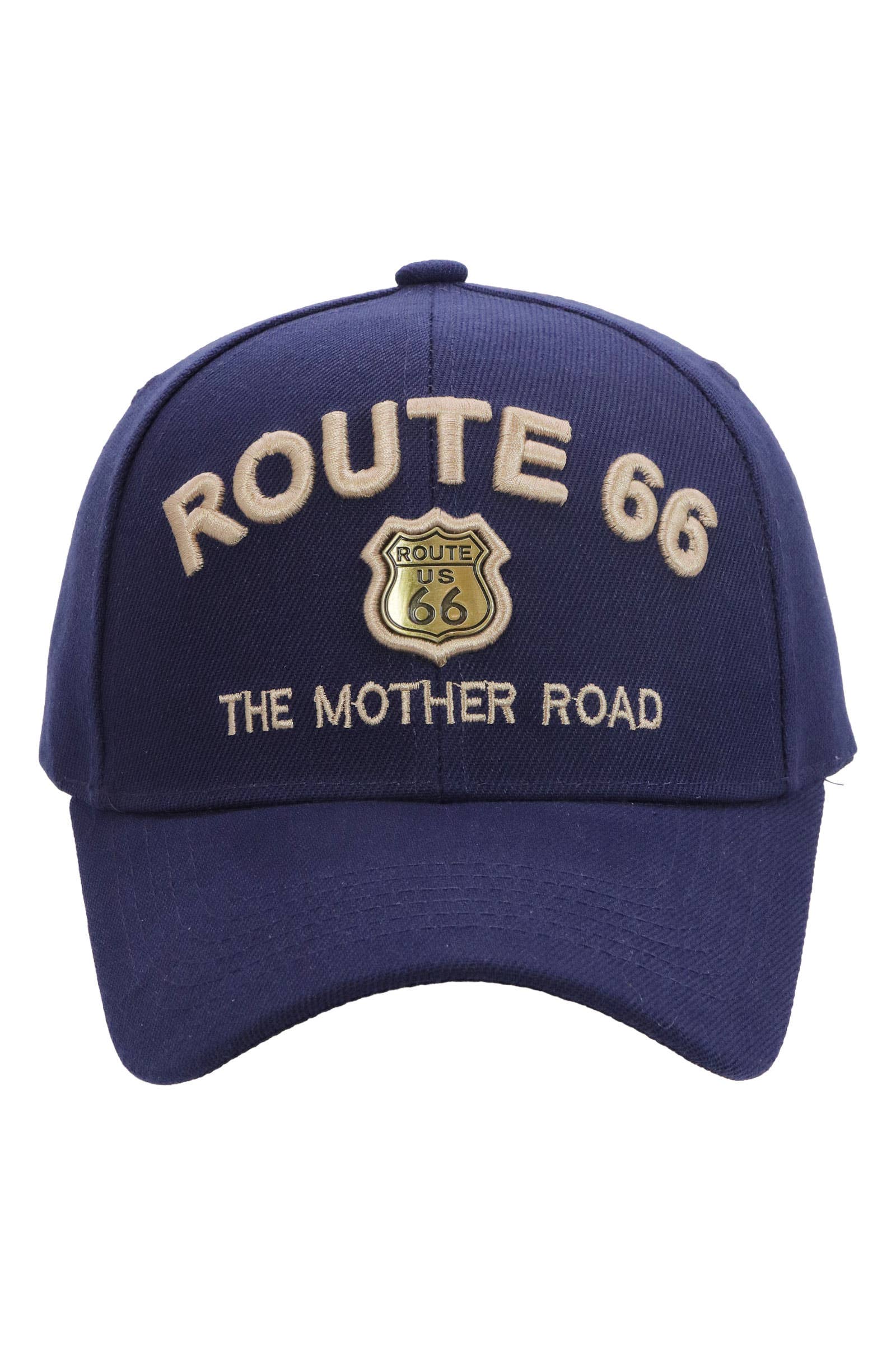 Cap Zone - Wholesale Baseball Cap - Women's - Route 66 Emblem The Mother Road Logo Baseball Cap7