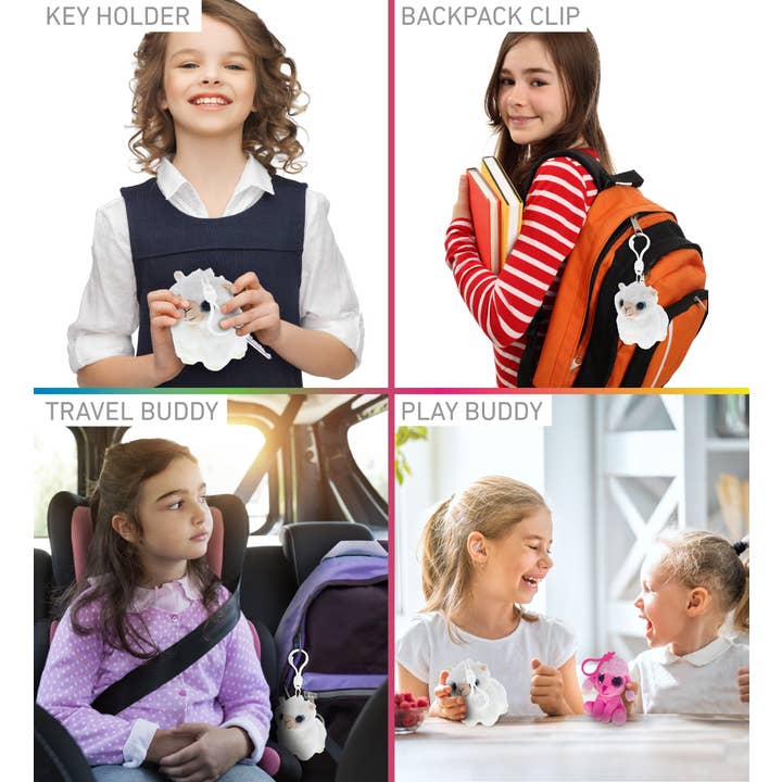 Cota Global - Wholesale Stuffed/Plush Toy - Kids & Baby - Big Eye Keychain - Llama2