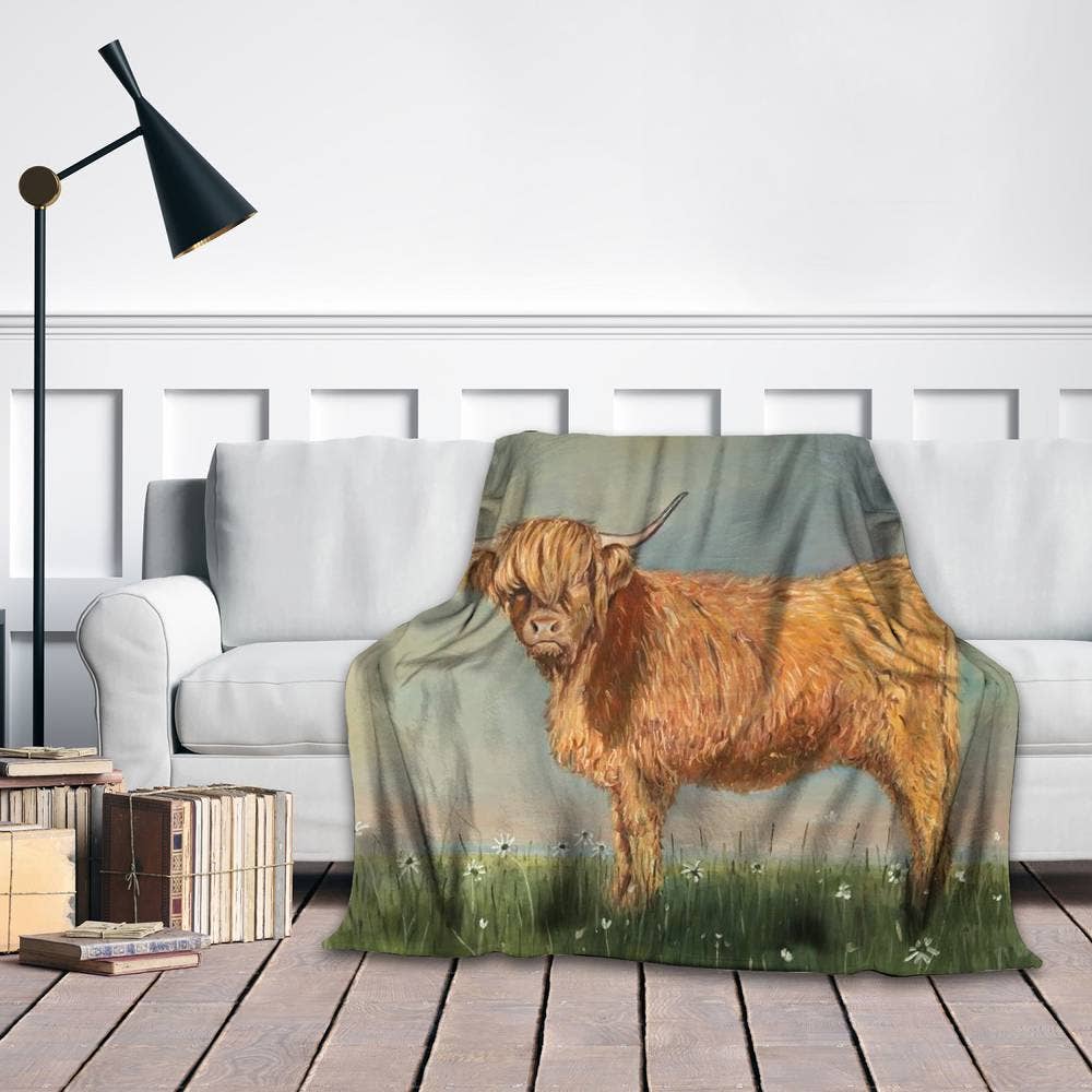 Daisy the highland cow  Coperta in pile Sherpa 60 «x 80 in vendita all'ingrosso  per il tuo negozio - Faire Italia