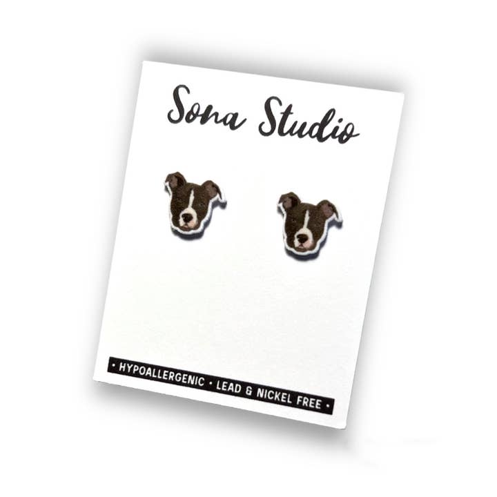 Sona Studio - Wholesale Stud/Post Earrings - Pit Bull Earrings2