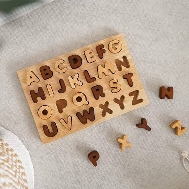 Natural Capital Letter Puzzle for wholesale by QToysUSA