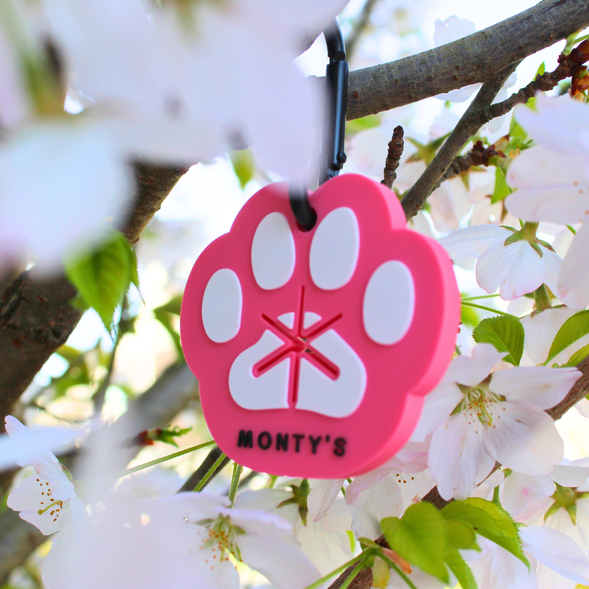 Monty's Bags - Wholesale Pet Poop Bag Dispenser - Silicone Used Poop Bag Handsfree Holder - Paw Print4