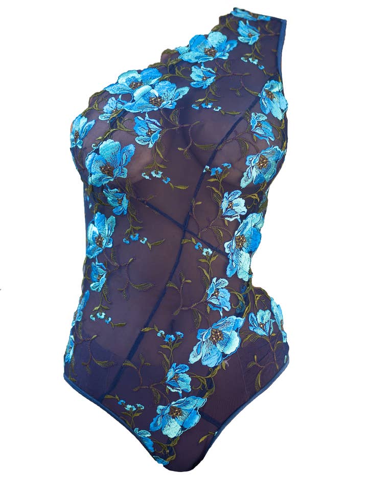 Atlantis Anemone One Shoulder Bodysuit for wholesale by Carol Coelho Intimates