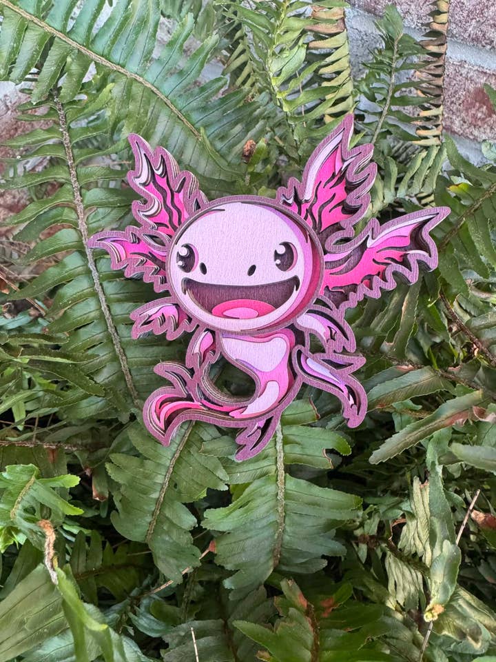 Swimming Pink Axolotl for wholesale by The Wilusz Way