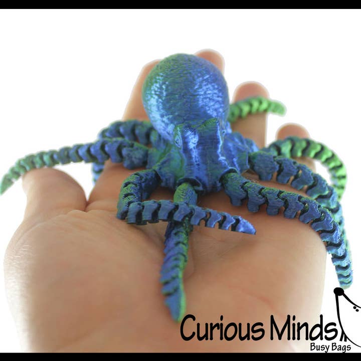 Curious Minds Toys - Wholesale Fidget Toy - Kids - 1 - 3D Printed Octopus Wiggle Articulated Jointed Moving Fid5