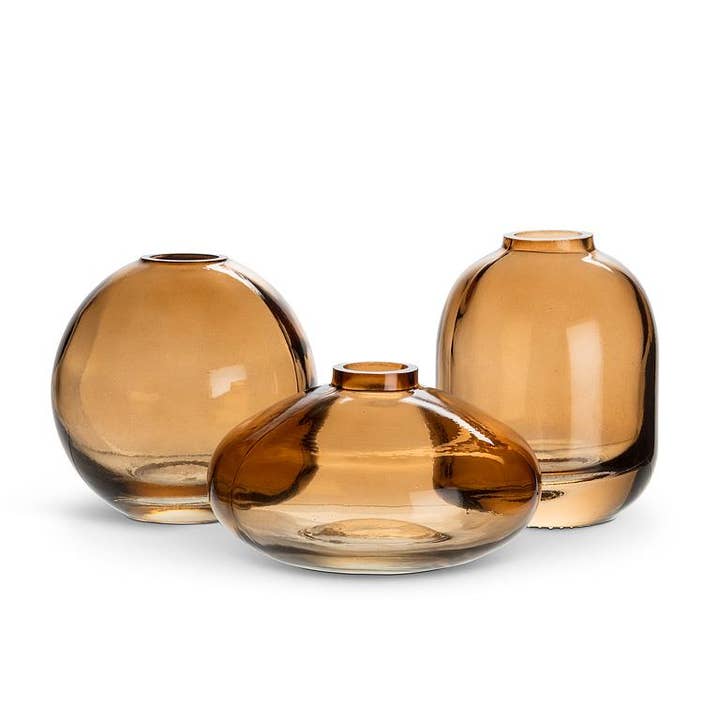 Lille Bud Vase-Mørk Rav-3 Assorterede-3"H for engroshandel hos Abbott