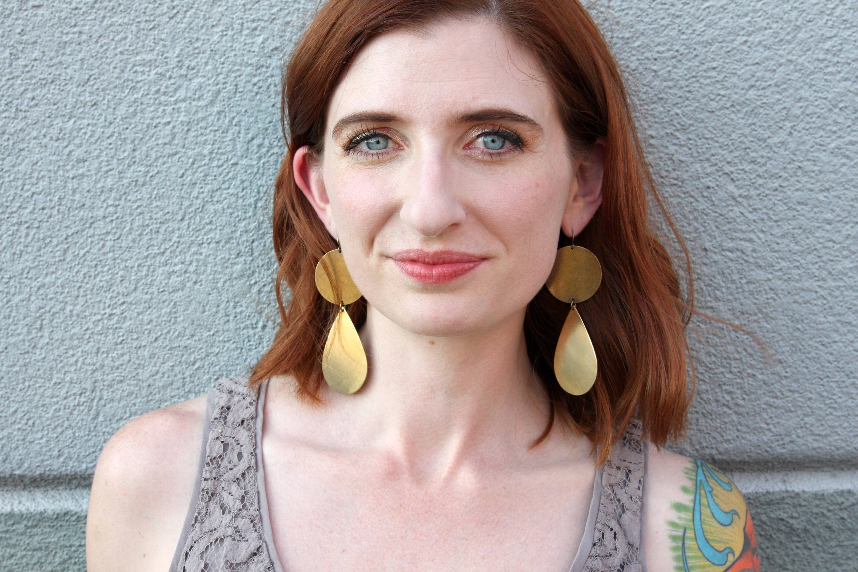 daniAWESOME - Wholesale Dangle Earrings - Brass Coin and Teardrop Earrings1