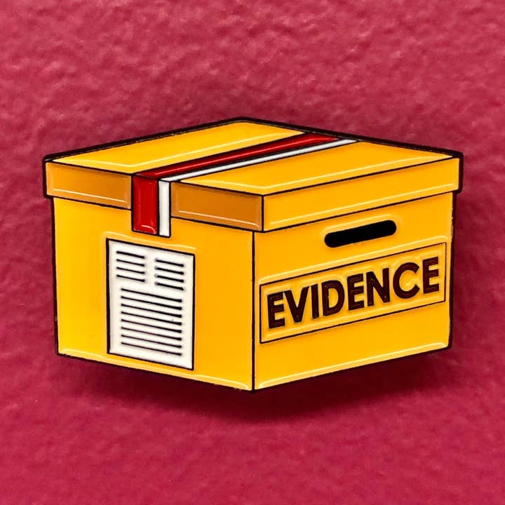 Evidence Box Soft Enamel Pin,True Crime, Murder Mystery, CSI for wholesale by Pincodes